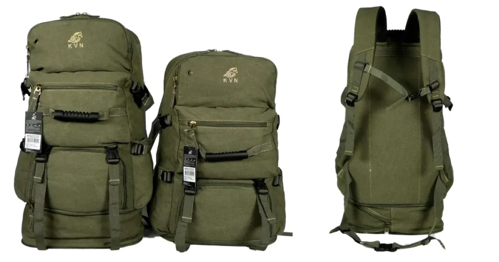 Família completa de mochilas táticas KVN em diferentes tamanhos