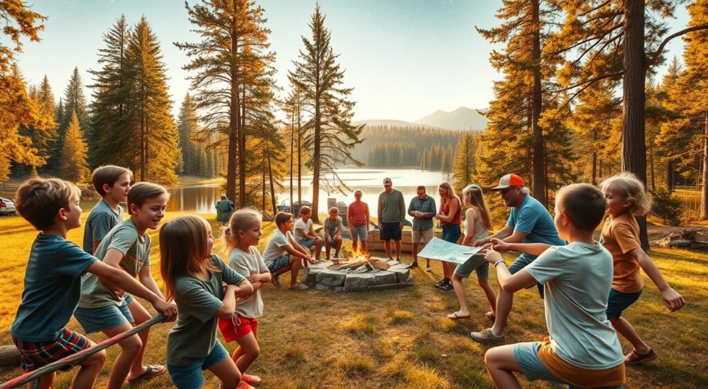 brincadeiras de acampamento