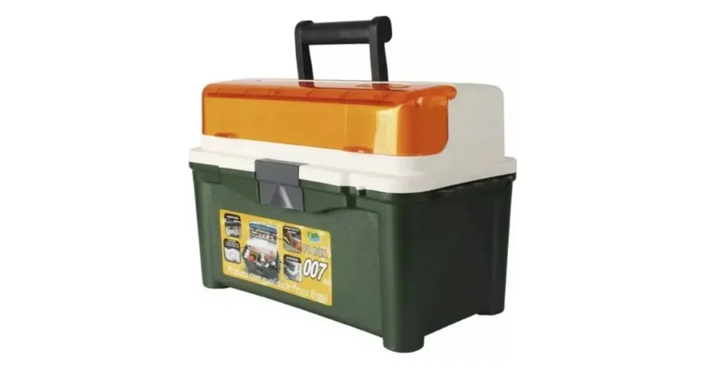 Caixa de Pesca Brasil organizadora de pescaria modelo PG BOX 007 com compartimentos múltiplos