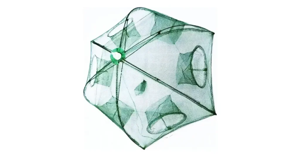 Covo Armadilha De Peixes dobrável em formato de cubo com múltiplas entradas